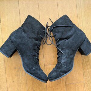 Forever 21 Black Faux Suede Boots